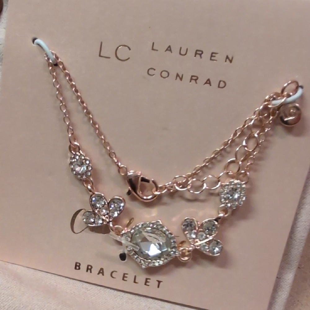 LC Lauren Conrad Rose Gold Charm Bracelet